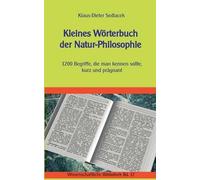 Kleines Wörterbuch Der Natur-Philosophie