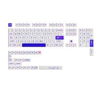 Kleins Touches bleues PBTs Dye Sublimations Original Hauteur Big Letter Keycap pour claviers mécaniques 60 80 61/64/68/75/87