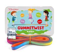 KLEINTOBER I Gummitwist I Caoutchouc Sauteur I Twister I Jouets d'intérieur et d'extérieur I Corde Chinois I Affaire Scolaire pour Enfant I Jeu Exterieur Enfant, Parfait comme Cadeaux