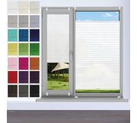 Klemmfix Store Plissé Store Pliable Opaque 72 x 100 cm, Blanc, sans Perçage, Opaques et Translucides, Stores Plissé Fenêtre Stores Enrouleurs, Store Plissé sans Perçage, pour Fenêtres, Blanc