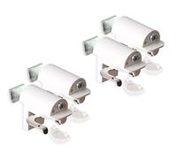 KLEMMFLEX Support Serrage pour Stores, Support Store sans perçage, à serrer, lot 4, Blanc, Support Serrage Robuste avec Support métallique, réglable 4 à 25 mm, pour fenêtres Portes Balcon