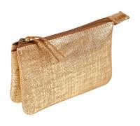 KLEO-PATHRA CUIR Petite Pochette 2 compartiments 13x9 cm Or