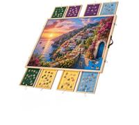 Klesmiun Plateau pour Puzzle de 2000 pièces avec 8 tiroirs et Couvercle | Table à puzzle pliable avec 4 angles d'inclinaison - Table portable et légère avec rangement et chevalet/support intégré