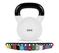 Klettlebell professionnelle en néoprène 2, 30 kg, poster d'entraînement inclus (français non garanti), 20 Kg - Weiß
