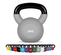 Klettlebell professionnelle en néoprène 2, 30 kg, poster d'entraînement inclus (français non garanti), 24 kg - Grau