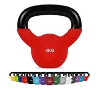 Klettlebell professionnelle en néoprène 2, 30 kg, poster d'entraînement inclus (français non garanti), 4 Kg - Rot