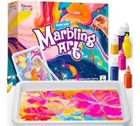 Klever Kits Ensemble de Peinture à l'Aquarelle Marbrée pour Enfants, Cadeaux Créatifs pour Enfants avec 6 Couleurs Vibrantes et 1 Or Métallique, pour Filles et Garçons de 6 à 12 Ans