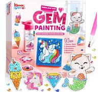 Klever Kits Gem Art Kit de Peinture Diamant pour Enfants avec Grande Pierre 5D, Arts et travaux manuels pour Filles de 4 à 12 Ans, Kits d'activités Artisanales, idées Cadeaux d'art Diamant