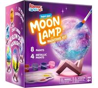 Klever Kits JOYIN Lampe Lune à Peindre 3D, Veilleuse DIY, Kit de Loisirs Créatifs - Cadeau Enfant 6-12 Ans, Peinture Métallisée et Acrylique, Socle en Bois, Idée Cadeau Anniversaire