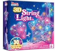 Klever Kits Kit d'art de corde 3D pour enfants de 8 9 10 11 12 ans, arts et artisanat, ensemble de lanternes à faire soi-même pour filles, jouet lumineux à guirlande lumineuse, cadeaux d'anniversaire