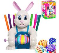 Klever Kits Oeuf de Pâques Décoration Ensemble Machine, Machine de Décoration d'oeufs avec Spinner avec 10 Colorés Marqueurs, Cadeaux de DIY pour Les Enfants pour Pâques Enfants