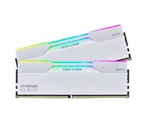 KLEVV CRAS V RGB DDR5 32 Go (2 x 16 Go) 6000 MHz CL28 A-Die 1,35 V Mémoire RAM pour jeu d'ordinateur de bureau XMP 3.0/AMD Expo Ready - Blanc