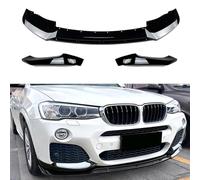 KLFDT Auto Becquets Avant pour BMW X3 F25 X4 F26 LCI 2014-2017 M Sport,Lame De Séparation De Lèvre De Pare-Choc Avant,Accessoires Extérieurs De Voiture