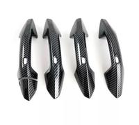 KLFDT Auto Externe Poignée Porte pour Audi A3 A3L 2021-2022,Plaque Décorative de Poignée de Porte Couverture Extérieure Accessoires, A/Carbon fiber pattern