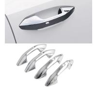 KLFDT Auto Externe Poignée Porte pour Audi Q5 e-tron 2022-2023,Plaque Décorative de Poignée de Porte Couverture Extérieure Accessoires,A/Electroplating