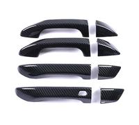 KLFDT Auto Externe Poignée Porte pour Changan Oushang X7 2020-2021,Plaque Décorative de Poignée de Porte Couverture Extérieure Accessoires, A/Carbon Fiber