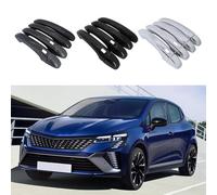 KLFDT Auto Externe Poignée Porte pour Renault Clio MK5 Lutecia 2020-2023,Plaque Décorative de Poignée de Porte Couverture Extérieure Accessoires,A/No holes dual intelligence/electroplating