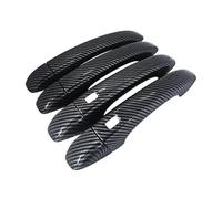 KLFDT Auto Externe Poignée Porte pour Renault Clio MK5 Lutecia 2020-2023,Plaque Décorative de Poignée de Porte Couverture Extérieure Accessoires,A/No holes dual intelligence/carbon fiber pattern
