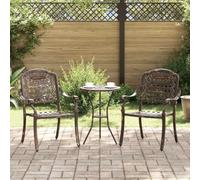 KLGBNCVE Lot de 2 chaises vintage en aluminium Bronze 55 x 56,5 x 91 cm