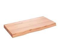 KLGBNCVE Plateau de table en chêne massif traité 80 x 40 cm | Bord naturel, fabriqué à la main, polyvalent, prêt à l'emploi