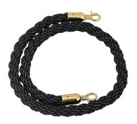 KLGFBDC Corde tressée Noire de 1,5 m en Chanvre pour la Gestion des Files d'attente Lors d'événements. Élégante et résistante, Elle est idéale pour Les poteaux et Une Utilisation en extérieur.
