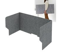 KLGFBDC Ensemble de Panneaux de séparation de Bureau insonorisés de 100 cm pour Une confidentialité optimale, réduisant Le Bruit et Les Distractions visuelles, idéal pour Un Bureau à Domicile (Gris