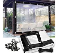 KLGFBDC Grande bâche Transparente Multi-usages, imperméable, résistante, avec œillets, idéale pour Les Aires de Jeux familiales, la Protection des Plantes, Les Bateaux, Les Voitures et Le Camping.