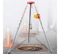 KLGFBDC Kit antichute Multifonctionnel avec trépied pour interventions d'urgence, treuil autobloquant, système de sécurité pour espaces confinés, Classe de Charge 1200/1800/2600 lbs