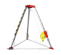 KLGFBDC Kit antichute Robuste, trépied en Aluminium pour espaces confinés avec treuil de 14,8 m, système de Sauvetage antichute rétractable pour Les endroits en Hauteur, Les falaises et Le