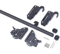 KLGFBDC Kit de Rail pour échelle de bibliothèque roulante à Fixation par Crochets (1 à 8 m) - Échelle Non Incluse, Ensemble Complet de quincaillerie pour escabeau Coulissant, Rouleau supér