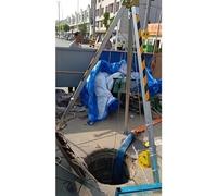 KLGFBDC Kit de trépied de Sauvetage d'urgence Robuste - Stabilisateur de treuil de 2600 LB pour opérations de Sauvetage en Espace confiné en Toute sécurité - Conception en Aluminium durabl
