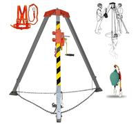KLGFBDC Kit de trépied de Sauvetage d'urgence, treuil Multifonction et Protection antichute avec Harnais de sécurité pour espaces confinés, hauteurs, falaises, puits, canalisations souterr