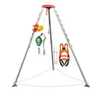 KLGFBDC Kit trépied pour Espace confiné, trépied de sécurité Robuste et treuil de 544 kg, Outil de Levage rétractable pour Sauvetage et récupération avec Protection antichute, trépied de s