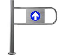 KLGFBDC Portail battant Automatique de 90 cm de Large en Acier Inoxydable à Sens Unique pour Cour de Magasin ou entrepôt - Entrée/Sortie sécurisée Uniquement - Configuration côté Gauche