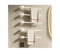 KLGFBDC Porte-Serviettes Chauffant Mural pour sécher Serviettes et vêtements, Accessoires de Salle de Bain, Chauffe-Serviettes avec contrôle de température, Blanc, 3 tiges