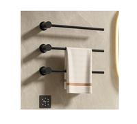 KLGFBDC Porte-Serviettes Chauffant Mural pour sécher Serviettes et vêtements, Accessoires de Salle de Bain, Chauffe-Serviettes avec contrôle de température, Blanc, 3 tiges