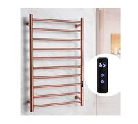 KLGFBDC Porte-Serviettes électrique 10 Barres, Chauffe-Serviettes Mural en Acier Inoxydable, sèche-Serviettes Chauffant pour Salle de Bain avec minuterie, température constante, écran LCD,