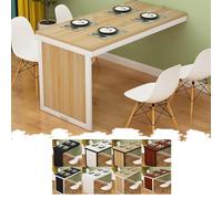 KLGFBDC Table Pliante Murale pour Bureau et Cuisine - Table compacte à abattants (Noyer 90 x 40 cm) | Solution Gain de Place pour Les Petits espaces
