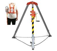 KLGFBDC Trépied de Sauvetage d'urgence Robuste avec treuil autobloquant de 2600 LB - Équipement de sécurité et de Protection antichute fiable pour Regards, Tunnels et espaces confinés. Équ