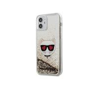 klhcp12slcglgo iphone 12 mini 5,4 zloty/gold coque dur liquid glitter choupette