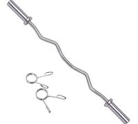 KLHGBH Ensemble de Poids de Barbell, Barreau Olympique de 120 / 150Cm Barbell Barbell Avec Colliers Fixes Pour Barre de Banc Entraînement Entraînement Home Fitness Equipment Equipement Croisé,Tige Co