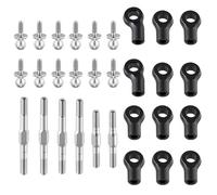 KLHYTGFA 1 Jeu de bielles de Liaison réglables en Acier Inoxydable avec extrémité à Bille for LO-SI 1/24 Micro-b 2WD Buggy RC pièces de Mise à Niveau de Voiture