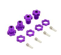 KLHYTGFA 1 Jeu de moyeux de Roue cannelés avec écrous hexagonaux de 17mm, for Trax-xas E-REVO, moyeux de Roue 5353X for 1/10 E-MAXX Summit E-REVO REVO 3.3(Purple)