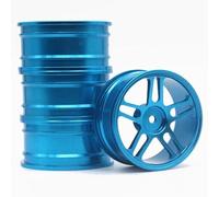 KLHYTGFA 4 pcs 1 Set Aluminum Alloy Metal Whee Rim Fit for HPI HSP RC Model 1:10 on-Road Racing Car for HSP94123/94122/94103 D4/D3/CS(106B)