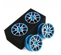 KLHYTGFA 4Pcs for 1/10 RC on-Road Drift Racing Car Metal Wheel Rim Hub R105 for TT01 XV02 HSP94122 FW06(BL)