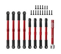 KLHYTGFA 7075 bielles en métal for Trax - XAS 1/16 Summit e-revo pièces de Rechange D375(Rot)