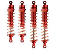 KLHYTGFA Amortisseurs 4 pièces for Voitures RC 1/10 Trax-XAS Slash 4x4 2WD, avec Ressorts et Axes de 4 mm, tiges de 4 mm.(Red 4Pcs)