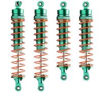 KLHYTGFA Amortisseurs 4 pièces for Voitures RC 1/10 Trax-XAS Slash 4x4 2WD, avec Ressorts et Axes de 4 mm, tiges de 4 mm.(Green 4Pcs)