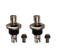 KLHYTGFA for MJX Hyper Go 16207 16208 16209 16210 14301 14302 for Voitures R/C pièces de camions R/C Différentiel Avant et arrière en métal amélioré((16420Y 16402Y) x2)