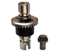 KLHYTGFA for MJX Hyper Go 16207 16208 16209 16210 14301 14302 for Voitures R/C pièces de camions R/C Différentiel Avant et arrière en métal amélioré(16420Y16402Y)